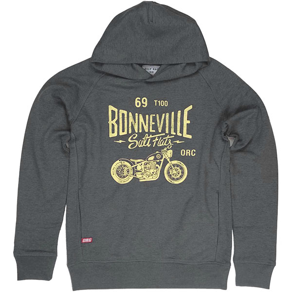 Image of Oily Rag Black Label Salt Flats Bobber Hoodie - Dark Heather Grey