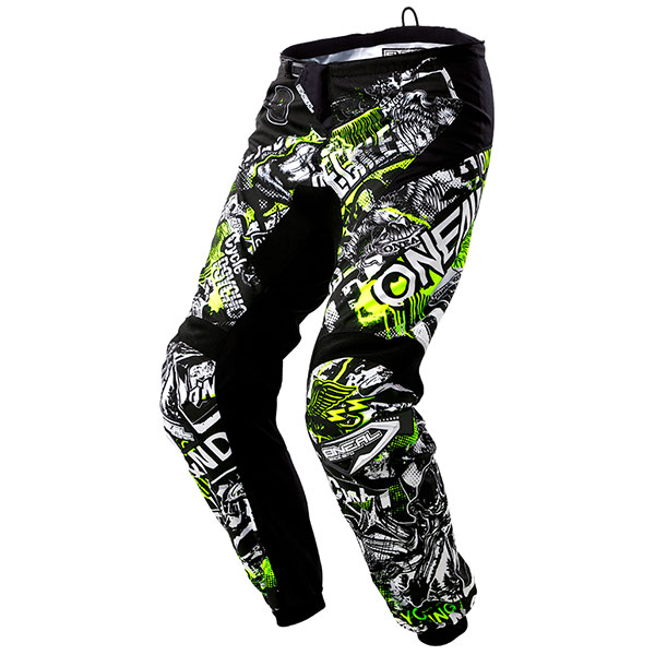 Image of O Neal Element Pants - Attack Black / Neon Yellow