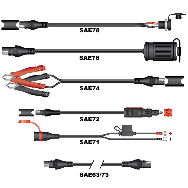 TecMate OptiMate / AccuMate Battery Charger Leads (SAE)