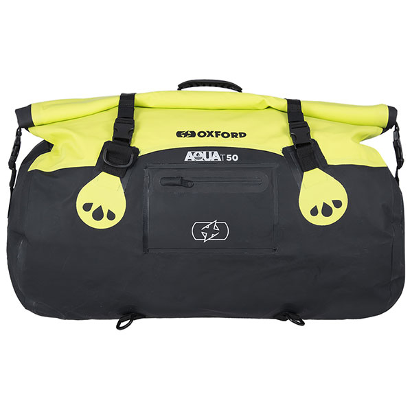 Image of Oxford Aqua T50 Roll Bag - Black / Fluo Yellow