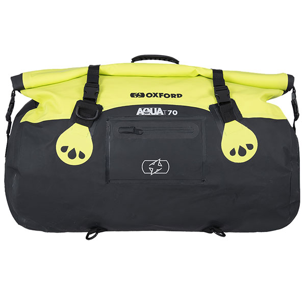 Image of Oxford Aqua T70 Roll Bag - Black / Fluo Yellow