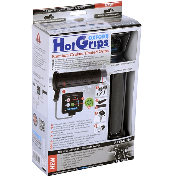 Oxford Heated Premium Hot Grips - Cruiser