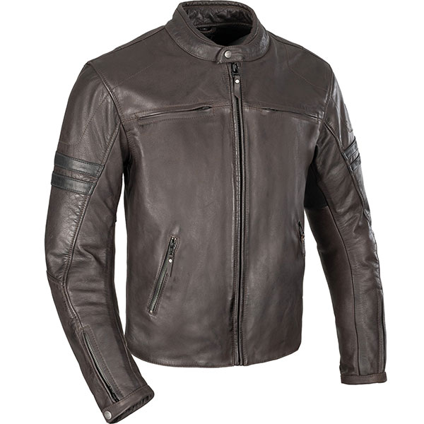 Oxford Holton Leather Jacket - Brown - FREE UK DELIVERY