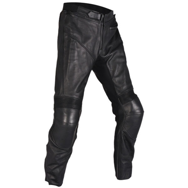 leather jeans black