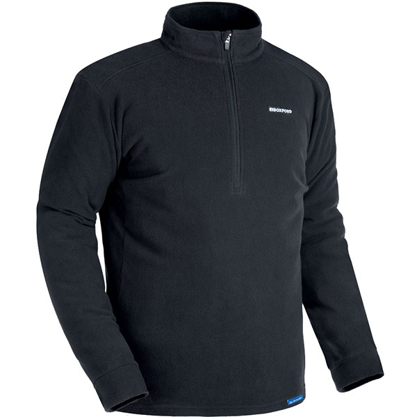 Oxford Advanced Micro Fleece 1/2 Neck MS Top - Black - FREE UK