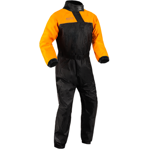thumbnail image 2 of Unisex One-Piece Motorcycle Rain Suit – Windproof, Waterproof, Safety Reflectors, Black/Red, Size 2400 2 of 6
