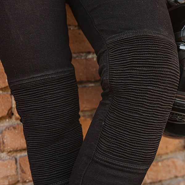 Ozone Chica Slim Ladies Aramid Denim Riding Jeans Black FREE UK DELIVERY