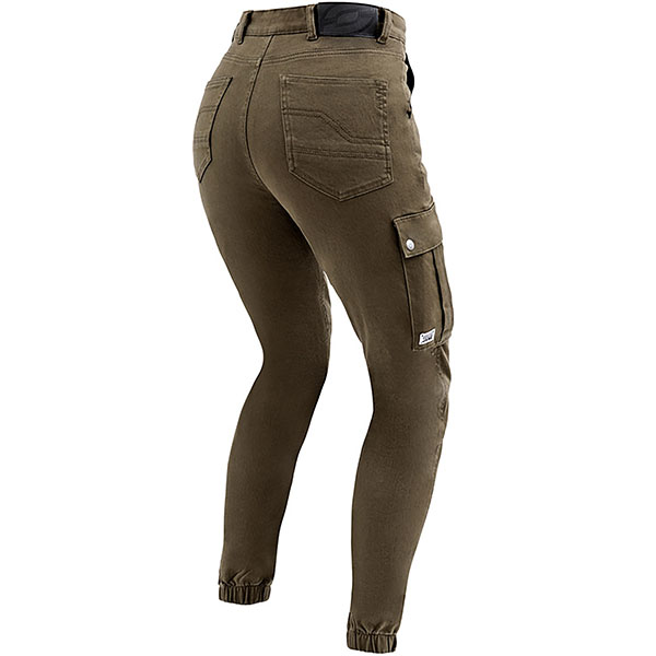 Ozone Jane Ladies Jogger Fit Aramid Denim Riding Jeans Olive