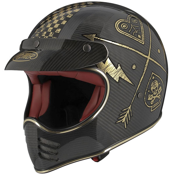 black and gold motocross helmet
