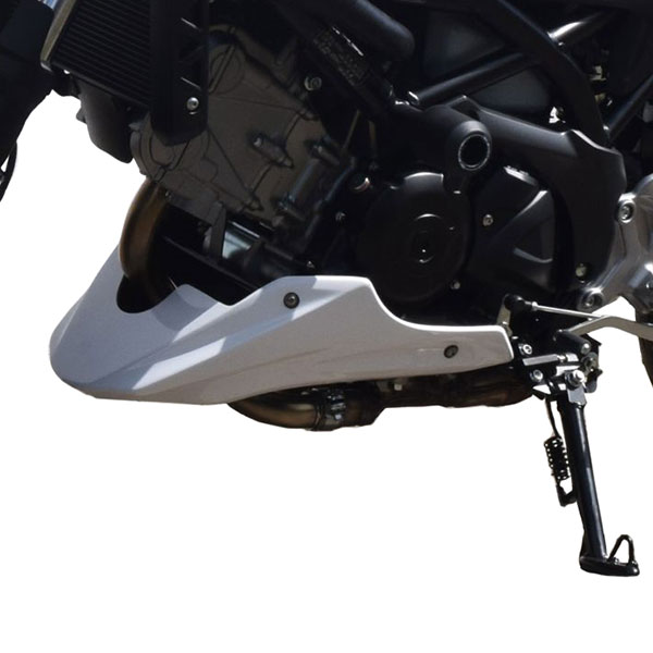 Image of Pyramid Belly Pan Gloss White - Suzuki SV650