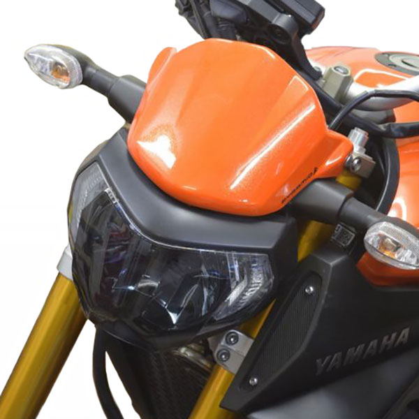 Image of Pyramid Headlight Covers Dark Smoke - Yamaha MT-09