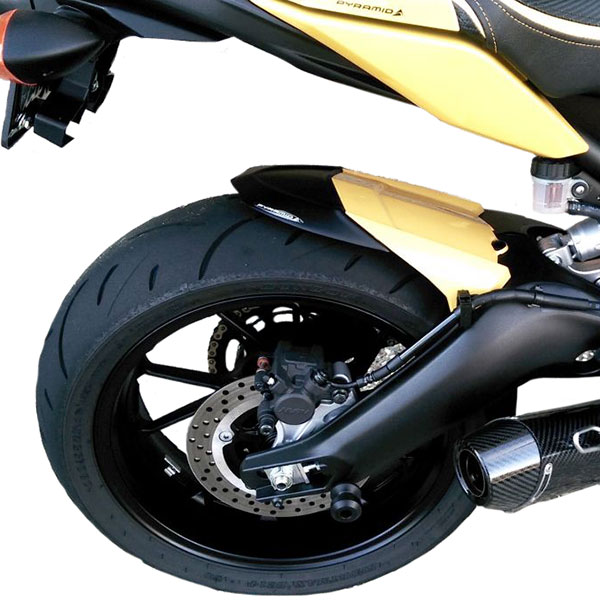 Image of Pyramid Hugger Extension Matte Black - Yamaha MT-09 / Tracer