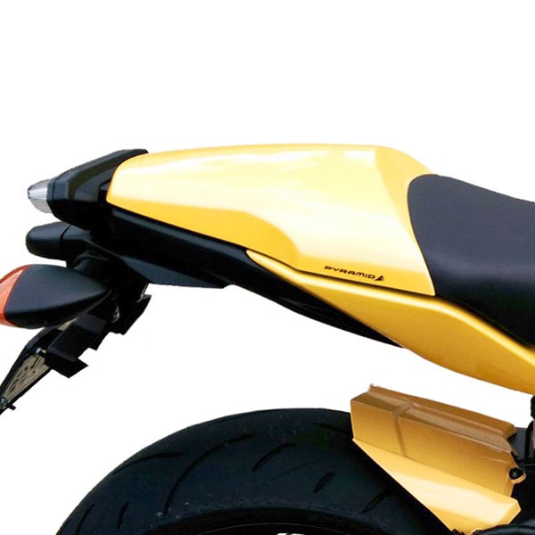 Pyramid Solo Seat Cowl Cadmium Yellow Yamaha MT09 Reviews at ReviewBikeKit