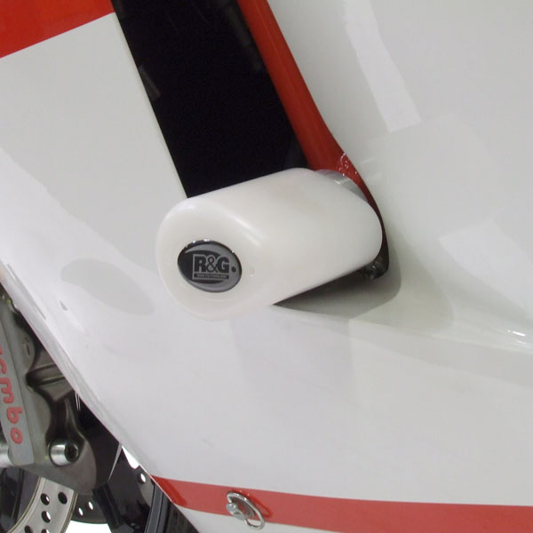 Image of R&amp; G Racing Aero Crash Protectors (White) - Ducati Desmosedici RR