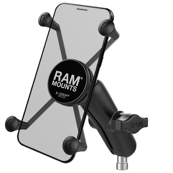 RAM Mounts X Grip Phone Mount With Motorcycle Handlebar Clamp Base 