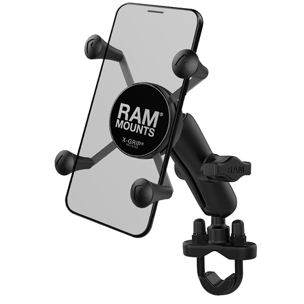 RAM® X-Grip® Phone Mount with Motorcycle Handlebar Clamp Base – RAM Mounts