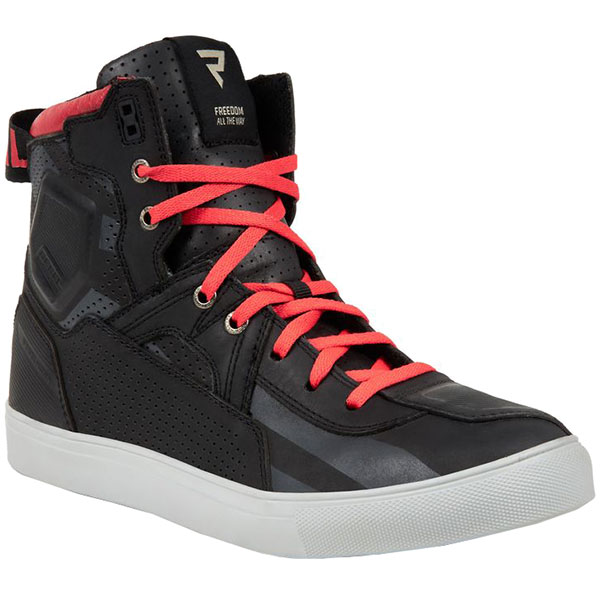 Rebelhorn Vandal Leather Boots Black Red FREE UK DELIVERY