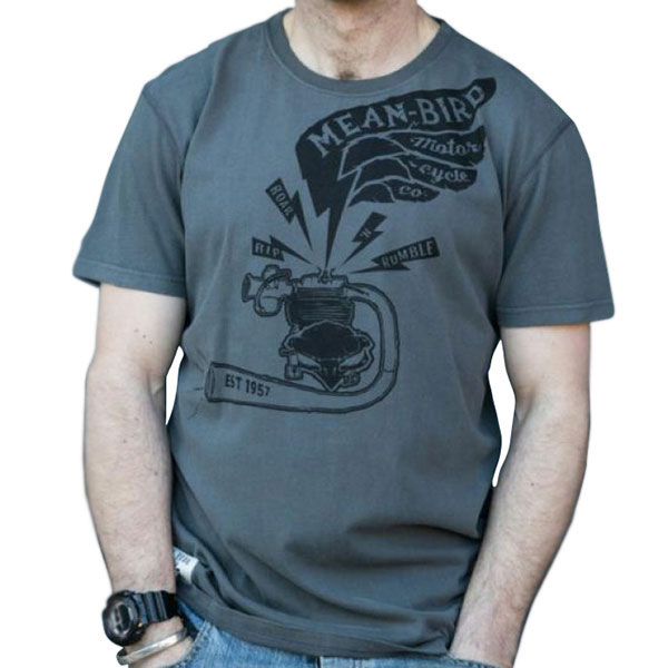 Image of Red Torpedo Meanbird Engine Case T-Shirt - Anthracite