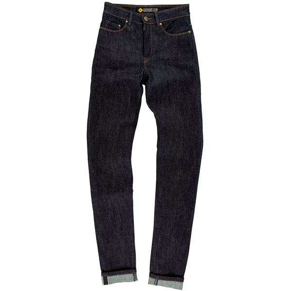 Image of Resurgence Pekev Cafe Racer Ladies Jeans - Raw Dark Blue