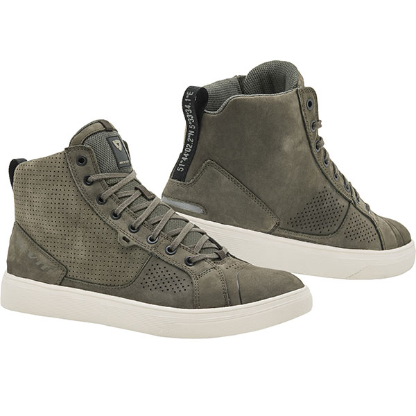 Image of Rev'it Arrow Leather Boots - Olive Green / White