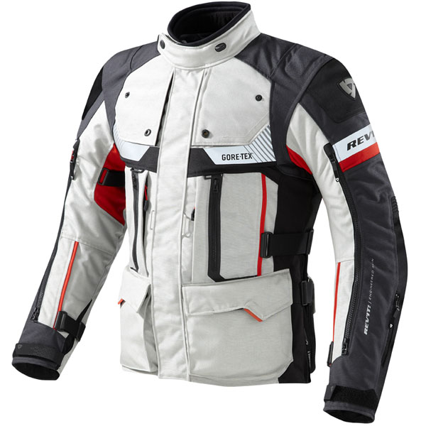 Image of Rev'it Defender Pro Gore-Tex Textile Jacket - Grey / Red