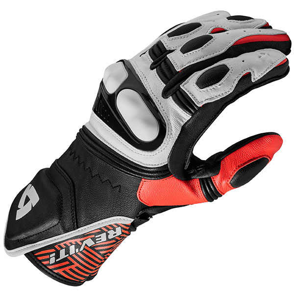 Image of Rev'it Metis Leather Gloves - Black / Red
