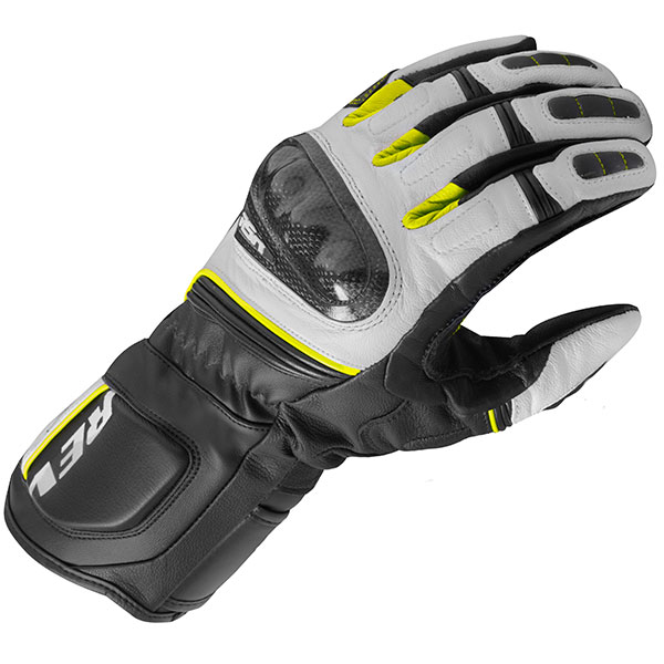 Image of Rev'it RSR 3 Leather Gloves - Black / Neon Yellow
