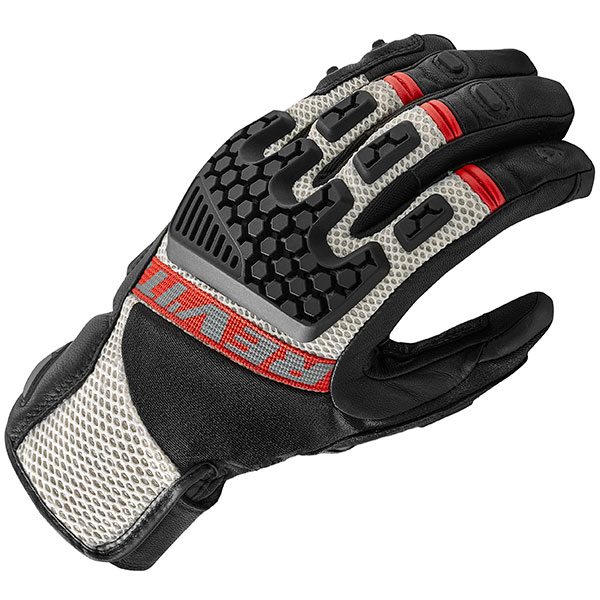 Image of Rev'it Sand 3 Leather Gloves - Black / Red