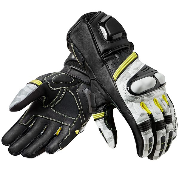 Image of Rev'it League Leather Gloves - Black / White