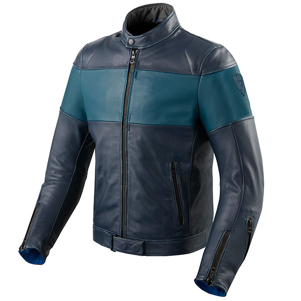 Image of Rev'it Nova Vintage Leather Jacket - Blue