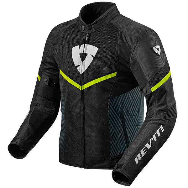 Image of Rev'it Arc Air Textile Jacket - Black / Neon Yellow