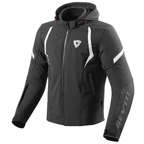 Image of Rev'it Burn Textile Jacket - Black / White