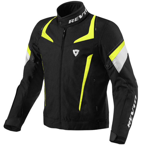 Image of Rev'it Jupiter Textile Jacket - Black / Neon Yellow