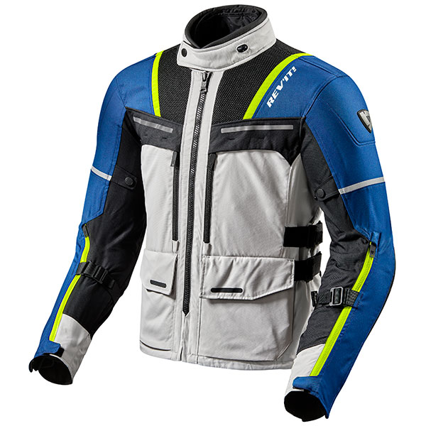 Image of Rev'it Offtrack Textile Jacket - Silver / Blue