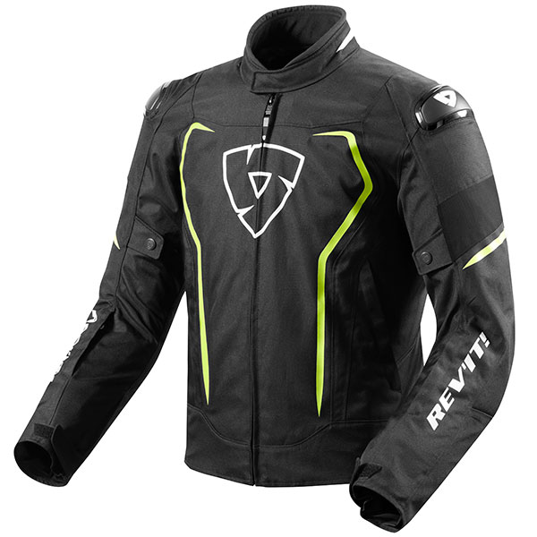 Image of Rev'it Vertex H2O Textile Jacket - Black / Fluo Yellow