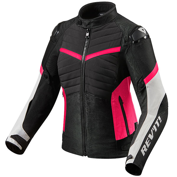 Image of Rev'it Ladies Arc H2O Textile Jacket - Black / Fuchsia