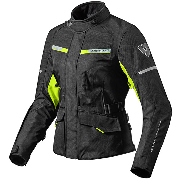 Image of Rev'it Outback 2 Ladies Textile Jacket - Black / Neon Yellow