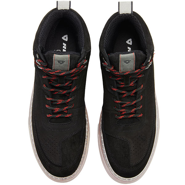 Rev'it Filter Leather Boots - Black / Neon Red - FREE UK DELIVERY