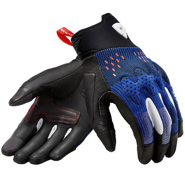 Image of Rev'it Kinetic Leather Gloves - Blue / Black