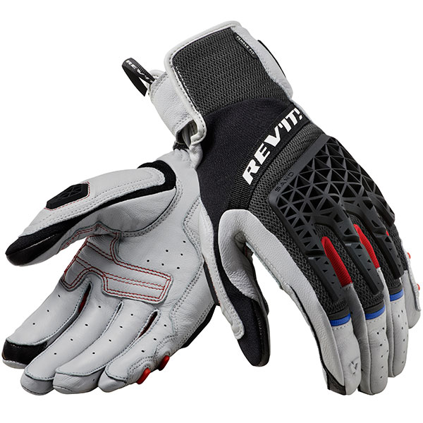 Image of Rev'it Ladies Sand 4 Leather Gloves - Light Grey / Black