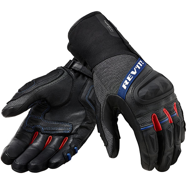 Image of Rev'it Sand 4 H2O Leather Gloves - Black / Red