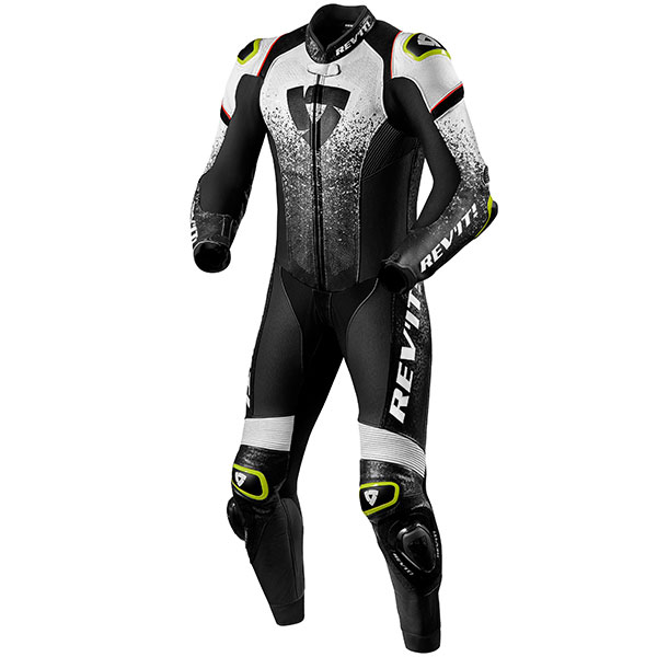 Image of Rev'it Quantum 1 Piece Leather Suit - White / Black