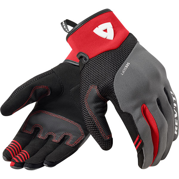 Rev'it Endo Textile Gloves - Grey / Red - FREE UK DELIVERY