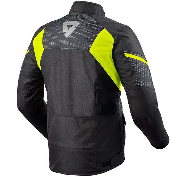 Rev'it Duke H2O Textile Jacket - Black / Neon Yellow - FREE UK DELIVERY