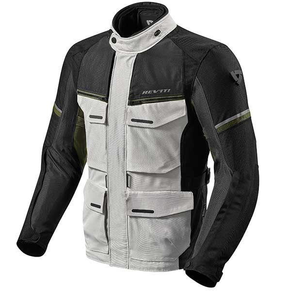 Image of Rev'it Outback 3 Textile Jacket - Silver / Green