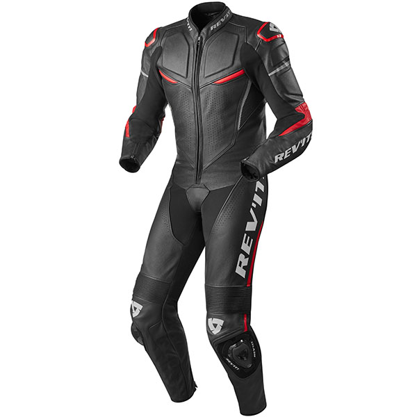 Image of Rev'it Masaru 1 Piece Leather Suit - Black / Red
