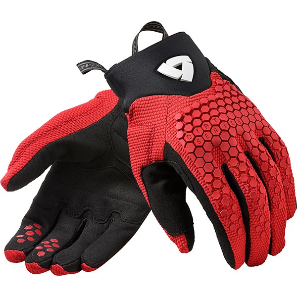 Rev'it Massif Textile Gloves - Red - FREE UK DELIVERY