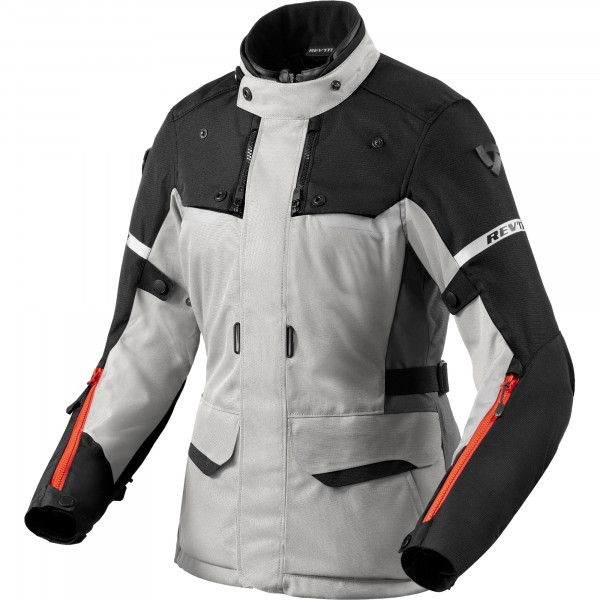 Rev'it Ladies Outback 4 H2O Textile Jacket - Silver / Black - FREE UK ...