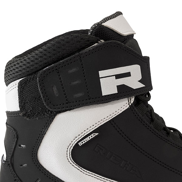 Richa Slick Urban Short Motorcycle Boots – Waterproof Touring Boots With Lace & Velcro Closure (Black, Size 47)
