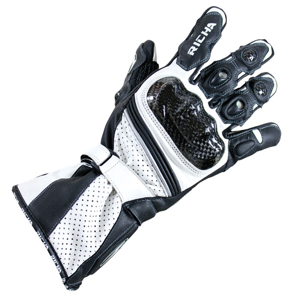 Image of Richa Ravine Leather Gloves - Black / White